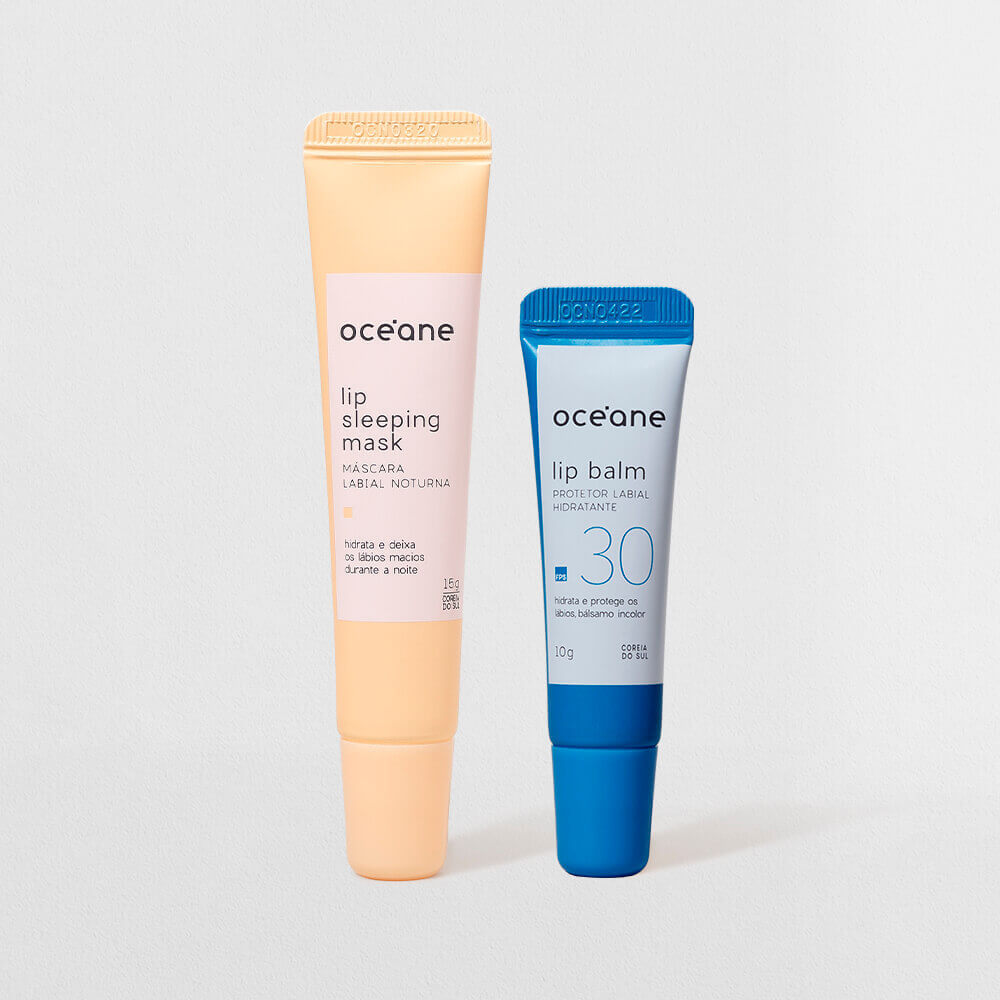 Kit Protetor Labial Hidratante + Máscara Labial Noturna (2 Produtos)