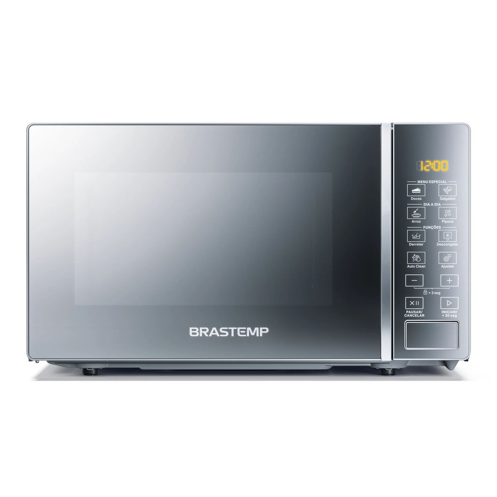 Micro-ondas Brastemp 20 Litros Cor Inox Espelhado com Funções Pré-preparo - BMS20AR