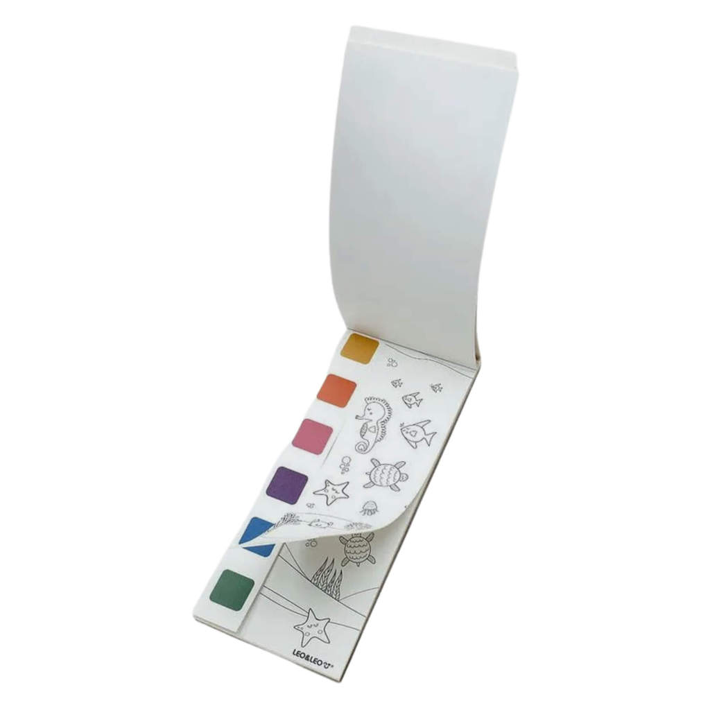Bloco de Colorir com Aquarela + Pincel Fundo do Mar Leo&Leo Leonora - 91823 · foto 2