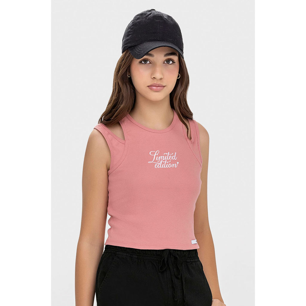 Regata Cropped Juvenil Ribana Beats Rosa