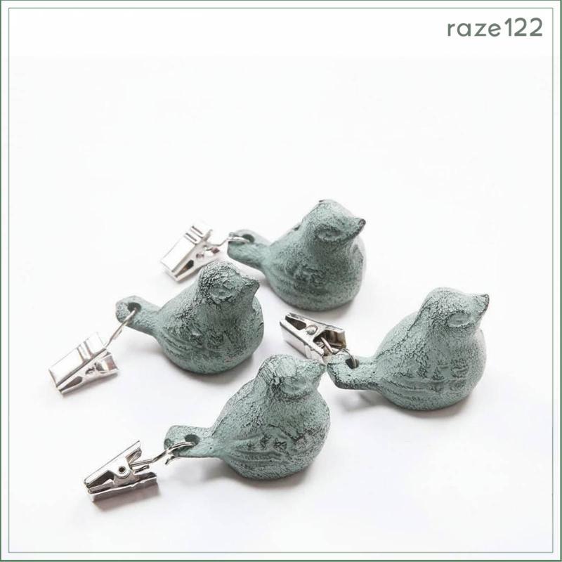 [Raze122] 4 Peças De Enfeite De Pássaro Com Braçadeira Finalizada À Mão , Clipe Verde , Design 3D , Destaque De Casa