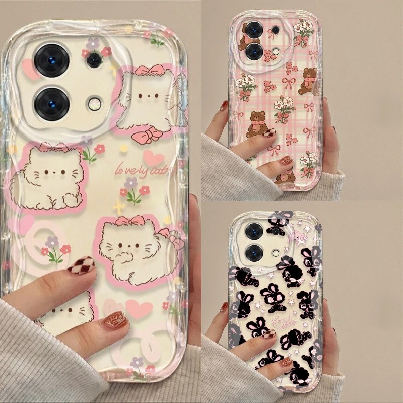 Bonito Gatinho Bowknot Urso Coelho Caso Para Samsung Galaxy A27 A57 A37 A17 A07 A56 A55 A36 A26 A16 A06 A54 A15 A14 A53 