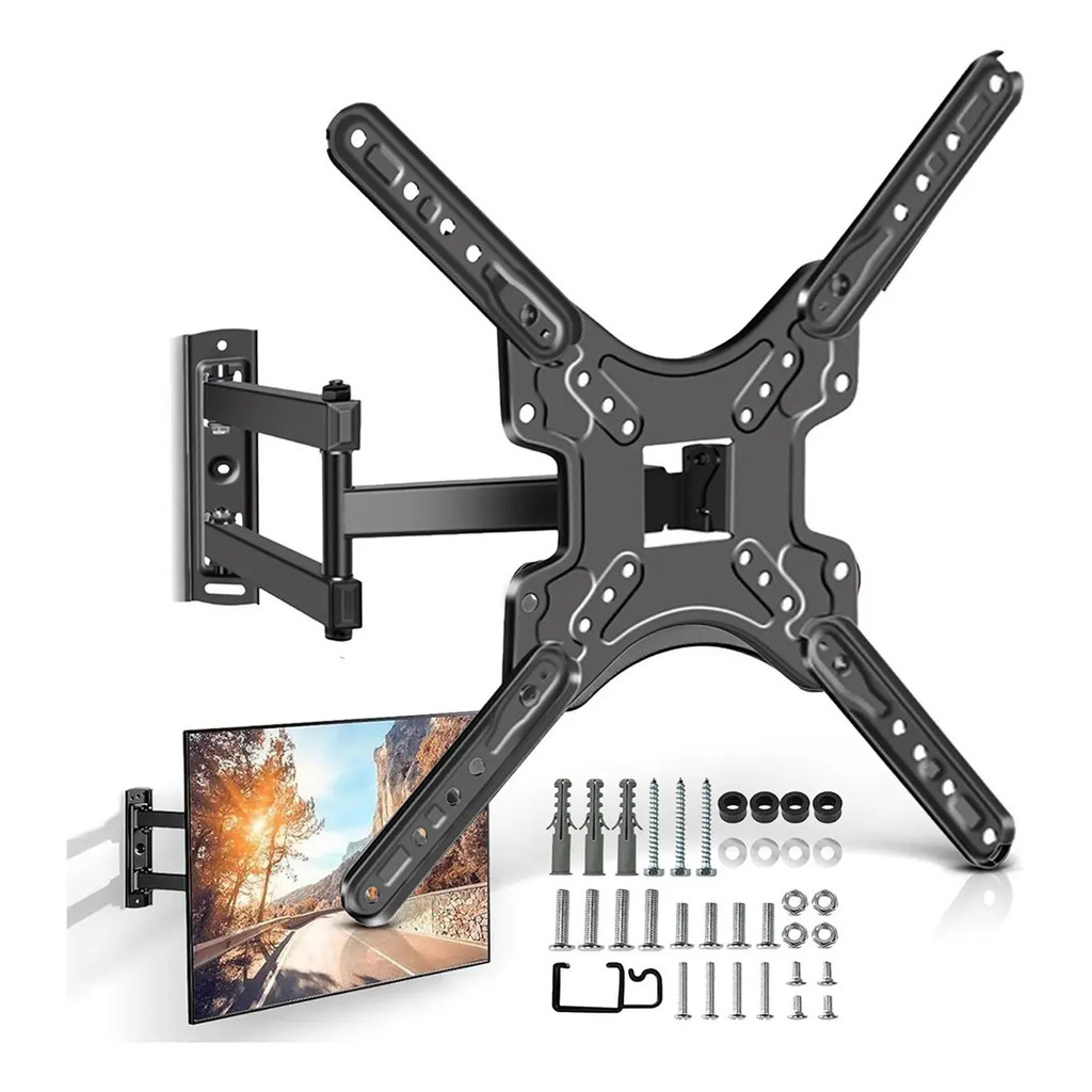 Suporte televisao TV tri Articulado monitor 14 32 40 43 50 55 60 Polegadas Giratório 360° Ajustável Parede Reforçado