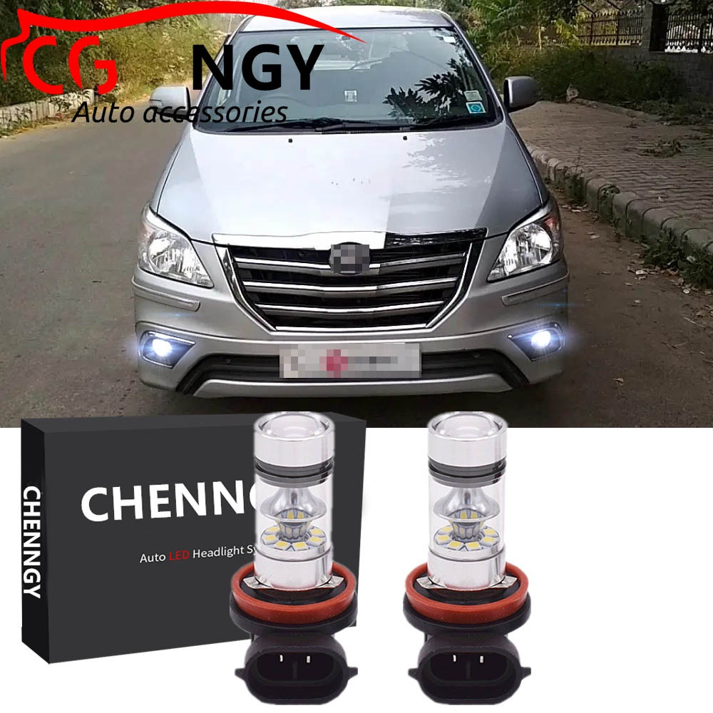 Para Toyota INNOVA Ano 2012-2013-6000K Branco 9-32V Projetor LED Frente Nevoeiro Lâmpada Lâmpadas Kit BH (1 Par)