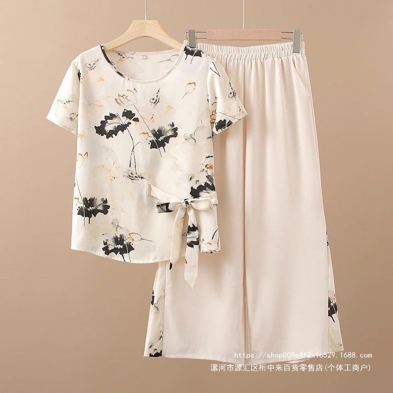 Roupas de mãe de meia-idade 40 a 50 anos Dia das Mães Roupas femininas da moda Roupas femininas Terno Roupas de manga cu