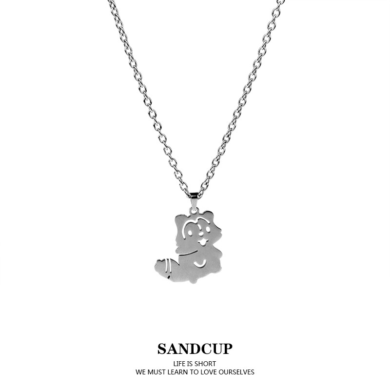 SANDCUP pequeno guaxinim colar único nicho acessórios 2021 europeu americano Hip Hop na moda jóias ins novo estilo