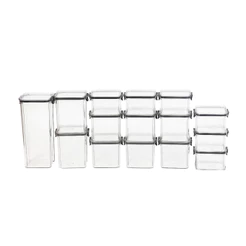 Kit Potes Herméticos porta Mantimentos para Cozinha 15 Un Bumper