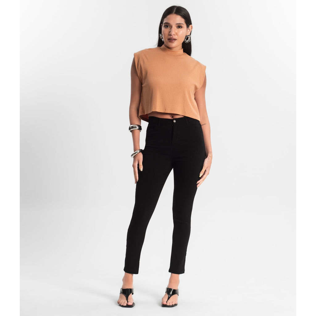 Calça Feminina Em Sarja Rovitex Preto