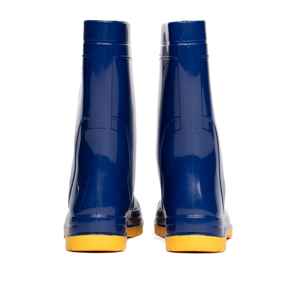 Bota Galocha Infantil Jetsky Chuva Impermeável Azul/Laranja · foto 2