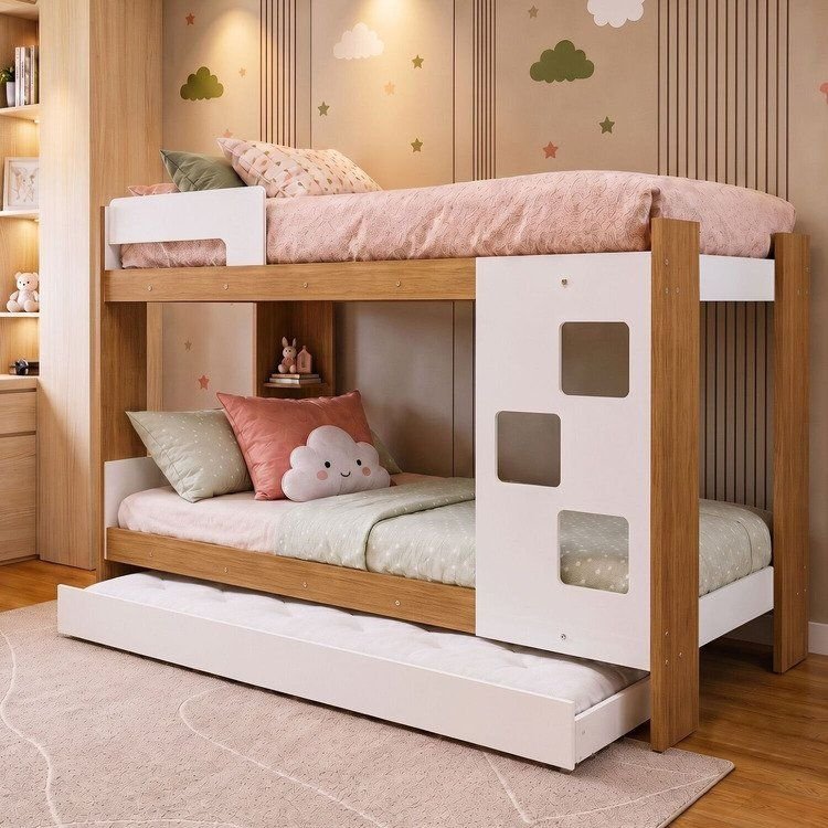 Treliche 100% MDF com Prateleira Vegas Branco/Ypê Branco/Ypê