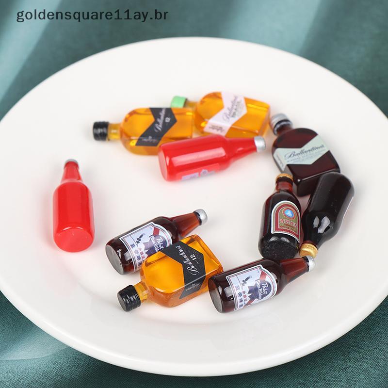 gol 5 Peças 1/12 Casa De Bonecas Em Miniatura Garrafas De Bebida Acessórios De Comida BR