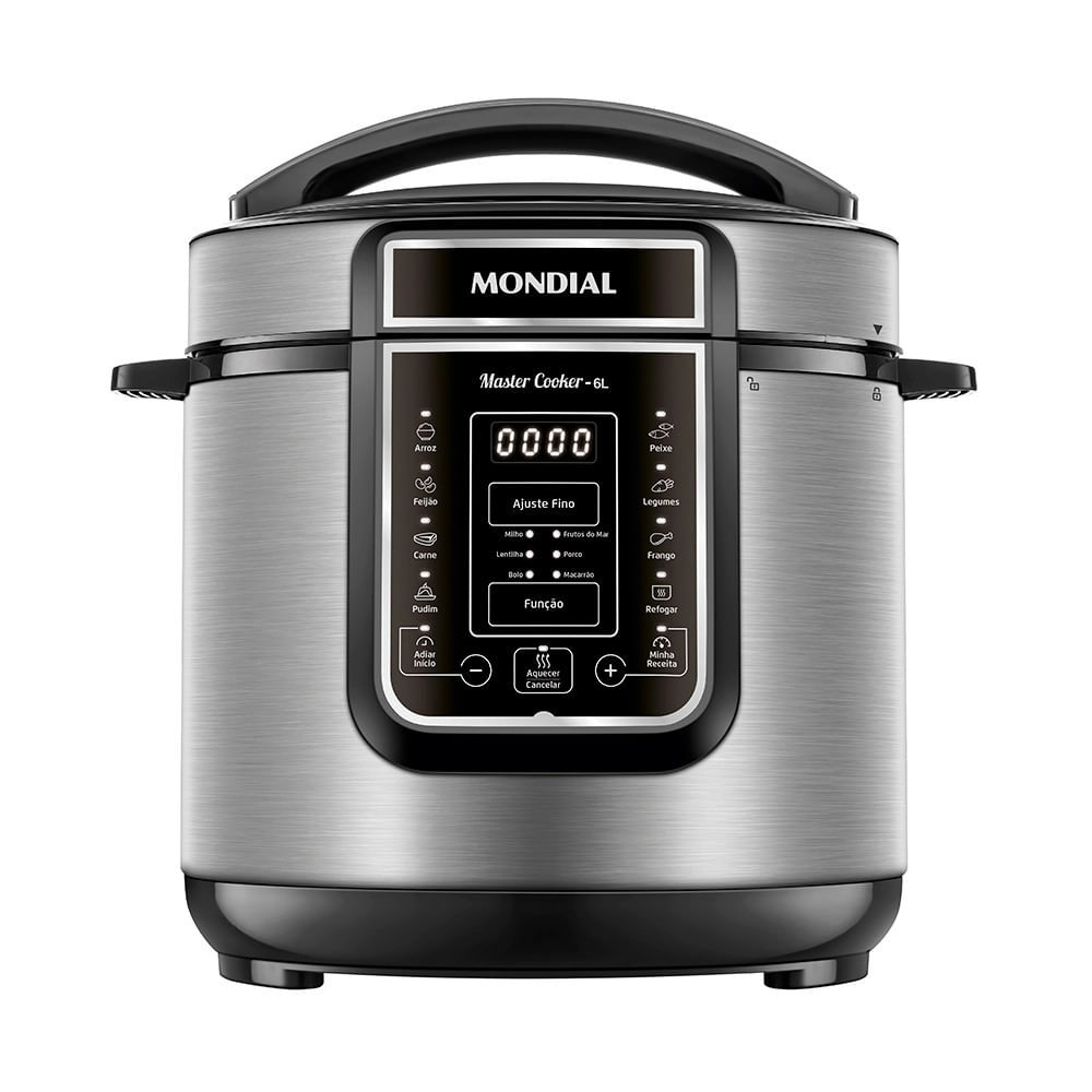 Imagem Panela de Pressão Elétrica Digital Mondial Master Cooker PE-60-6L-I - 127V