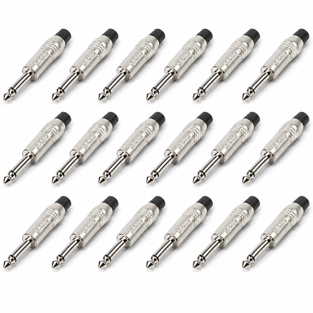 Kit 20 Conectores P10 Mono Santo Angelo Niquelado SA2X