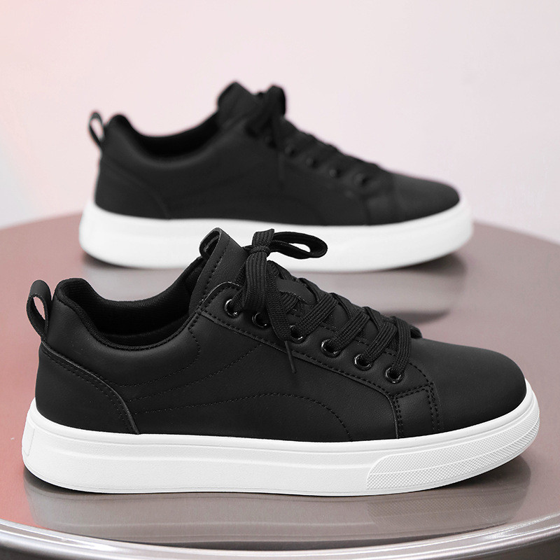 Sapatos masculinos pretos de sola branca sapatos de skate sapatos brancos de couro masculino novos sapatos masculinos Al