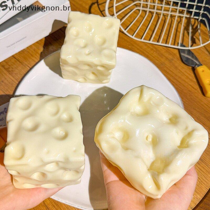 vhddyvikgnon Cubo De Queijo Gigante Bola De Estresse Moldável Não Rebote Brinquedo De Aperto Para Estudantes Exame Alívi