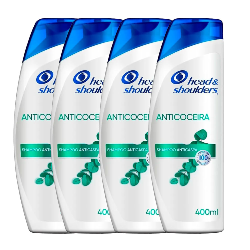 Kit 4 Shampoos Head & Shoulders Anti Coceira 400ml