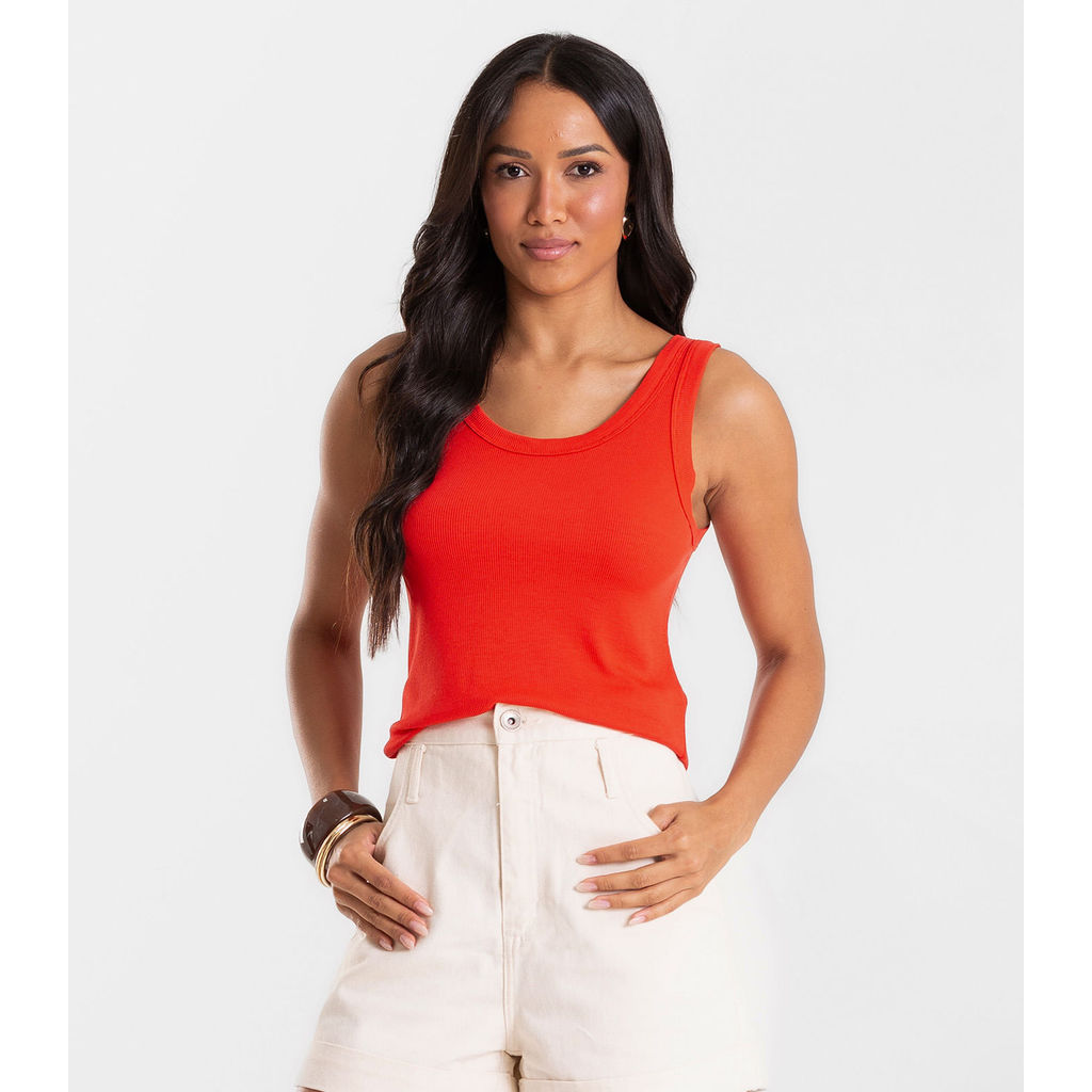 Regata em Ribana de Viscose Rovitex Vermelho