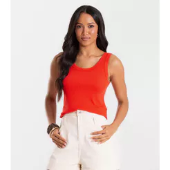 Regata em Ribana de Viscose Rovitex Vermelho