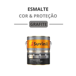 Esmalte Cor & Proteção Grafite Fosco 3,6L - Suvinil Alta Cobertura E Aderência Intensidade Original