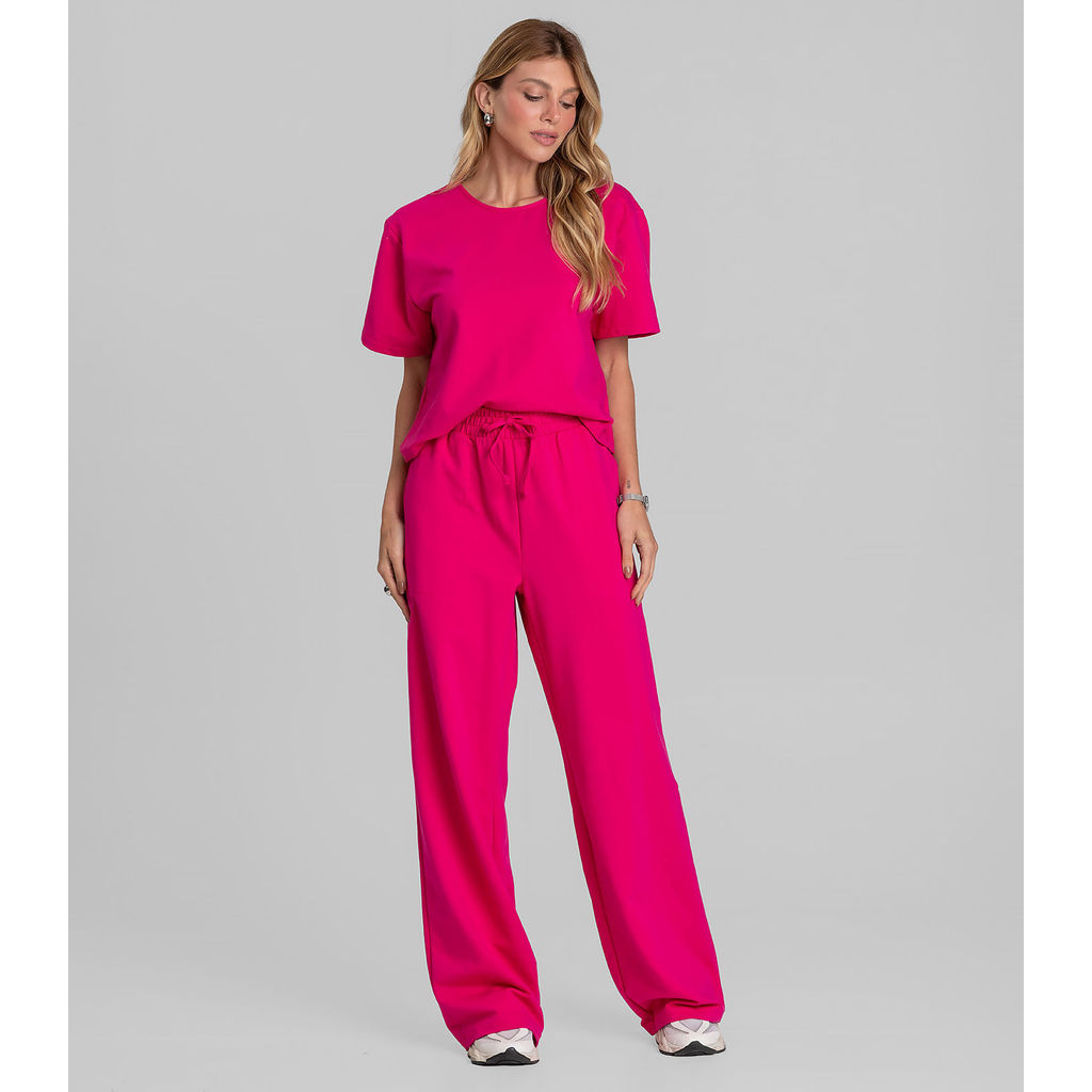 Conjunto Feminino em Molecotton Dianna Rosa