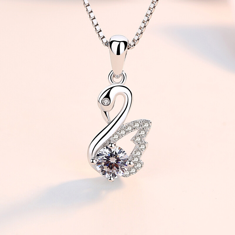 PT950 platina colar feminino novo estilo 18k ouro branco diamante pingente banhado a ouro clavícula corrente simples pre