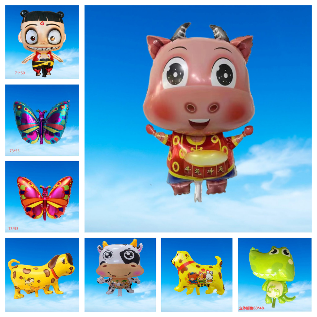Espaço bola dos desenhos animados Animal balão simulação modelagem manchado cão pavão crocodilo flutuante novo estilo ba
