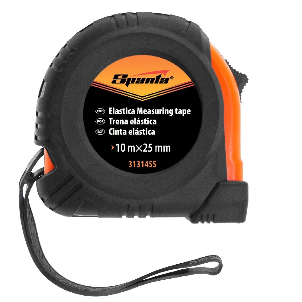 Trena emborrachada com fita de aço 25 mm x 10 m trava 3131455 - Sparta