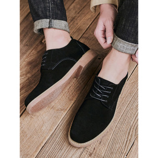 Sapatos masculinos de couro com sola de tendão, camurça Casual, sapatos masculinos de couro Nubuck, tênis retrô, tendênc