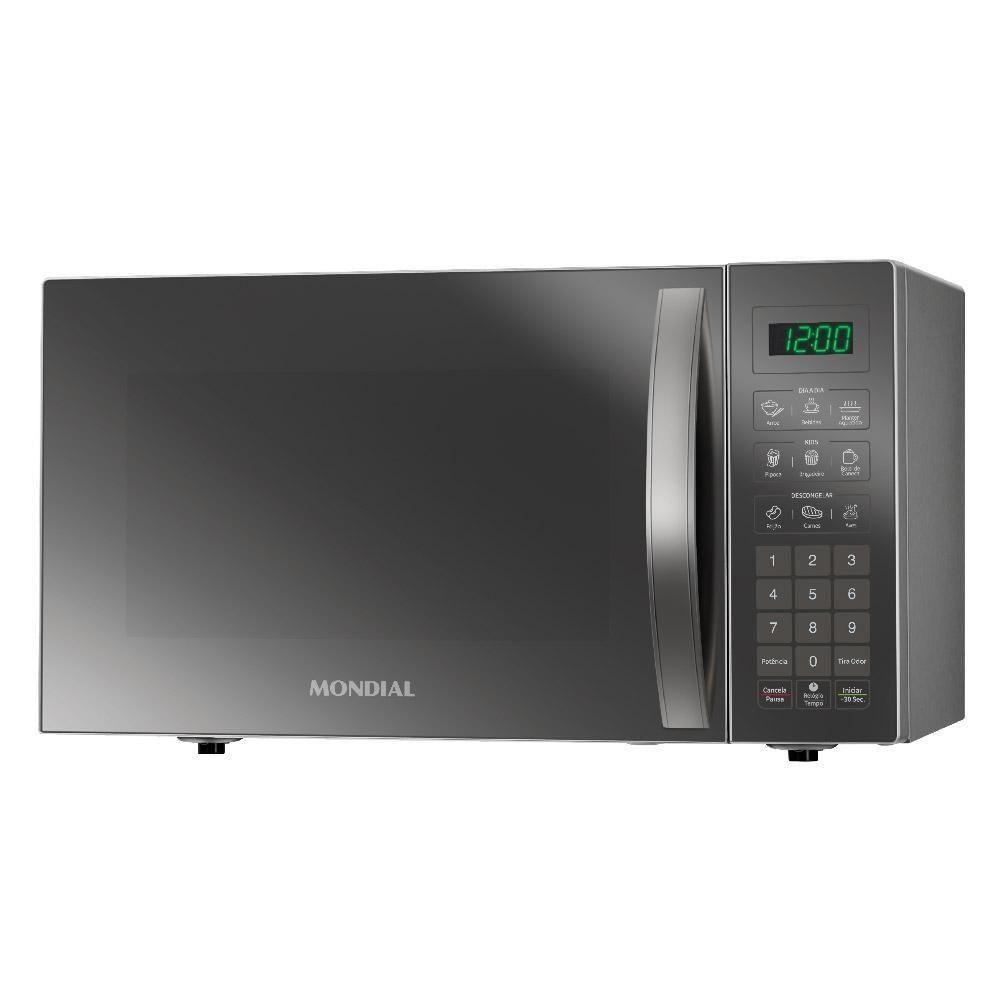 Micro-ondas Mondial MO-02-34-E 34L 1400W Cinza Espelhado com Função Descongelar 220V