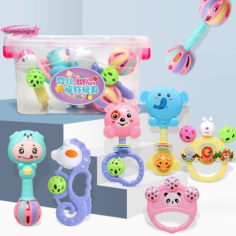 HOM 1/7 Pçs Recém-Nascido Sensorial Mordedor Jogos De Desenvolvimento Do Bebê Chocalhos Brinquedos Educativos Brinquedo 