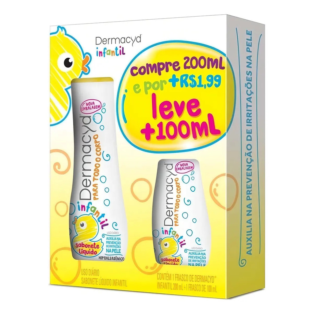 Sabonete Íntimo Dermacyd Infantil 200 + 100ml