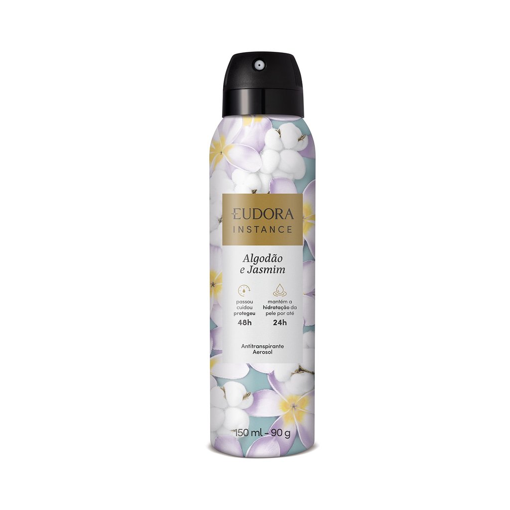 Eudora Instance Proteção Aerossol Algodão e Jasmim 150ml/90g