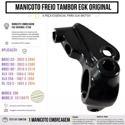 MANICOTO DO FREIO TAMBOR NXR BROS 125 BROS 150 BROS 160 XL 125 S XLX 125 XLX 250 PRETO EGK ORIGINAL MELHOR PREÇO