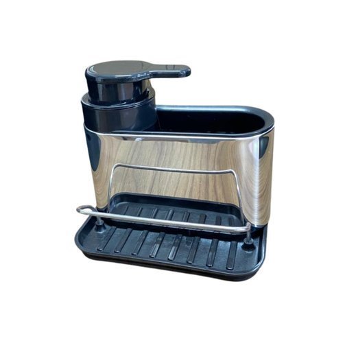 Dispenser Detergente Suporte Esponja Acessorios Cozinha Aco Inox Organizador Pratico