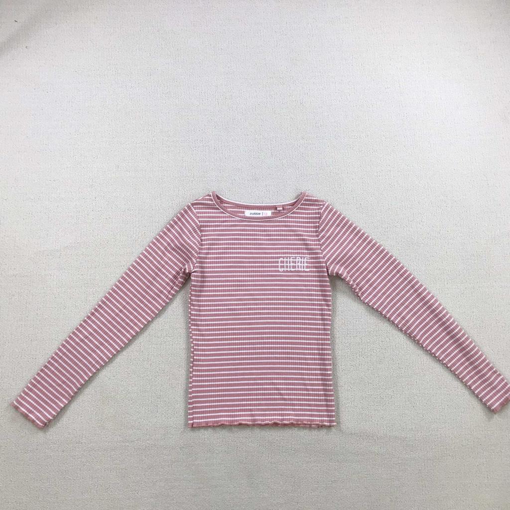 Exportação de comércio exterior meninas em torno do pescoço de manga comprida listrado Casual primavera outono camisa de