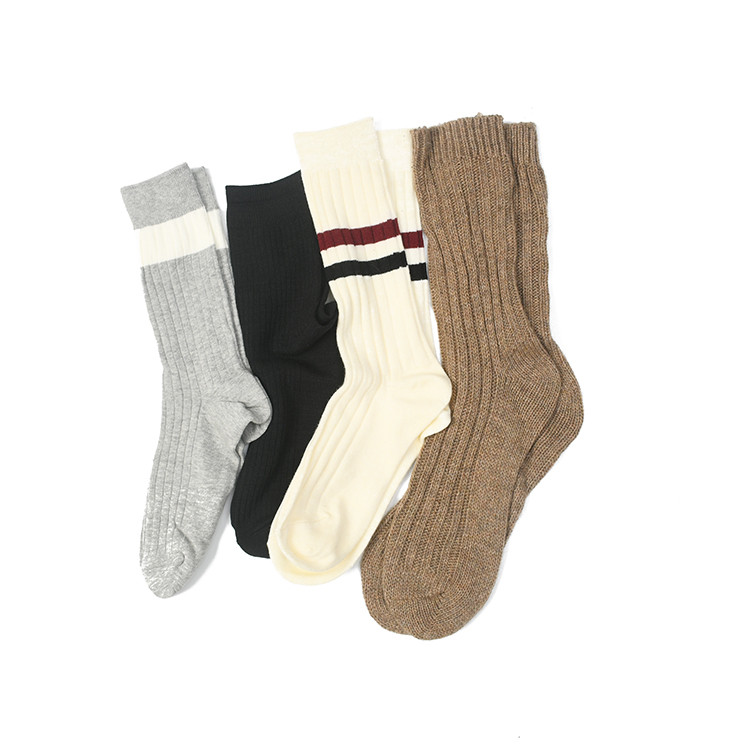 Meias multicoloridas de cano médio, confortáveis, respiráveis, listradas, esportivas, masculinas e femininas, 103