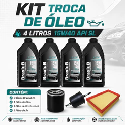 KIT TROCA DE ÓLEO 15W40 + FILTROS (GOL MOTOR AP 1.6 04)