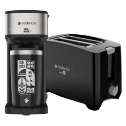 Kit Black Cadence - Cafeteira Vambora e Torradeira Croc