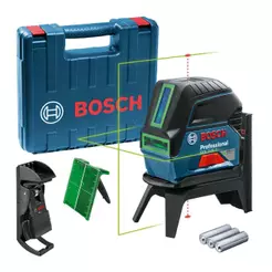 Nível A Laser Verde Bosch Com 2 Linhas GCL 2-15 G 15m Suporte E Maleta