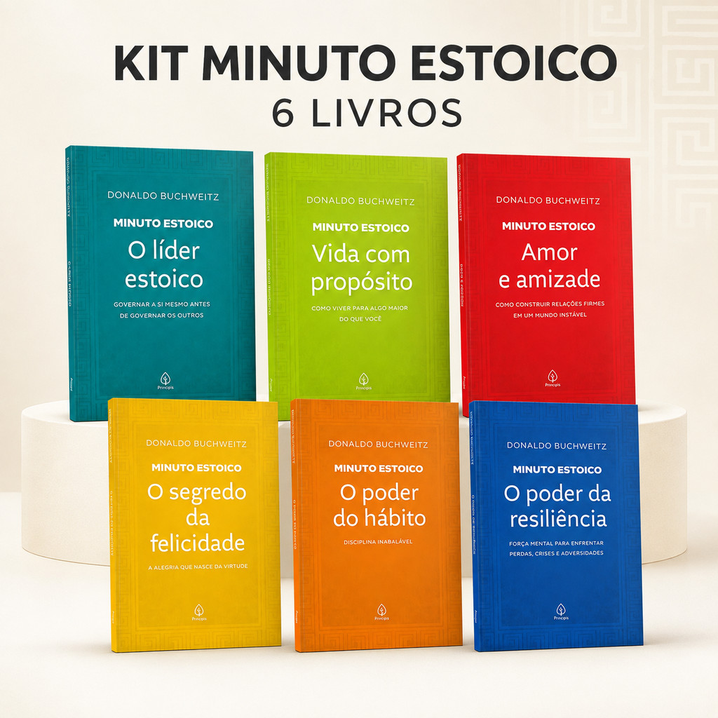 Kit O Líder Estoico + O Poder do Hábito e da Resiliência – 6 Livros