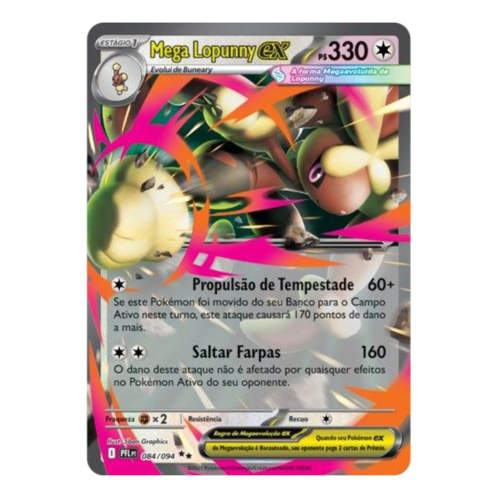 Mega Lopunny Ex 084/094 Fogo Fantasmagórico Pokémon
