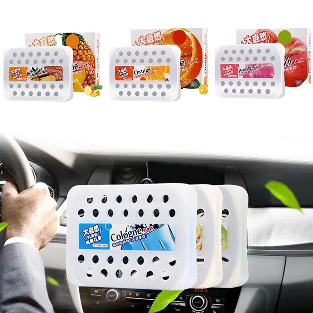 1Pc Creme De Fragrância Do Carro Sólido Aromaterapia Interior Remoção Odor Fumar Ambientador Frutas