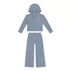 Conjunto Infantil Menina Malha Tricô Colorittá Azul