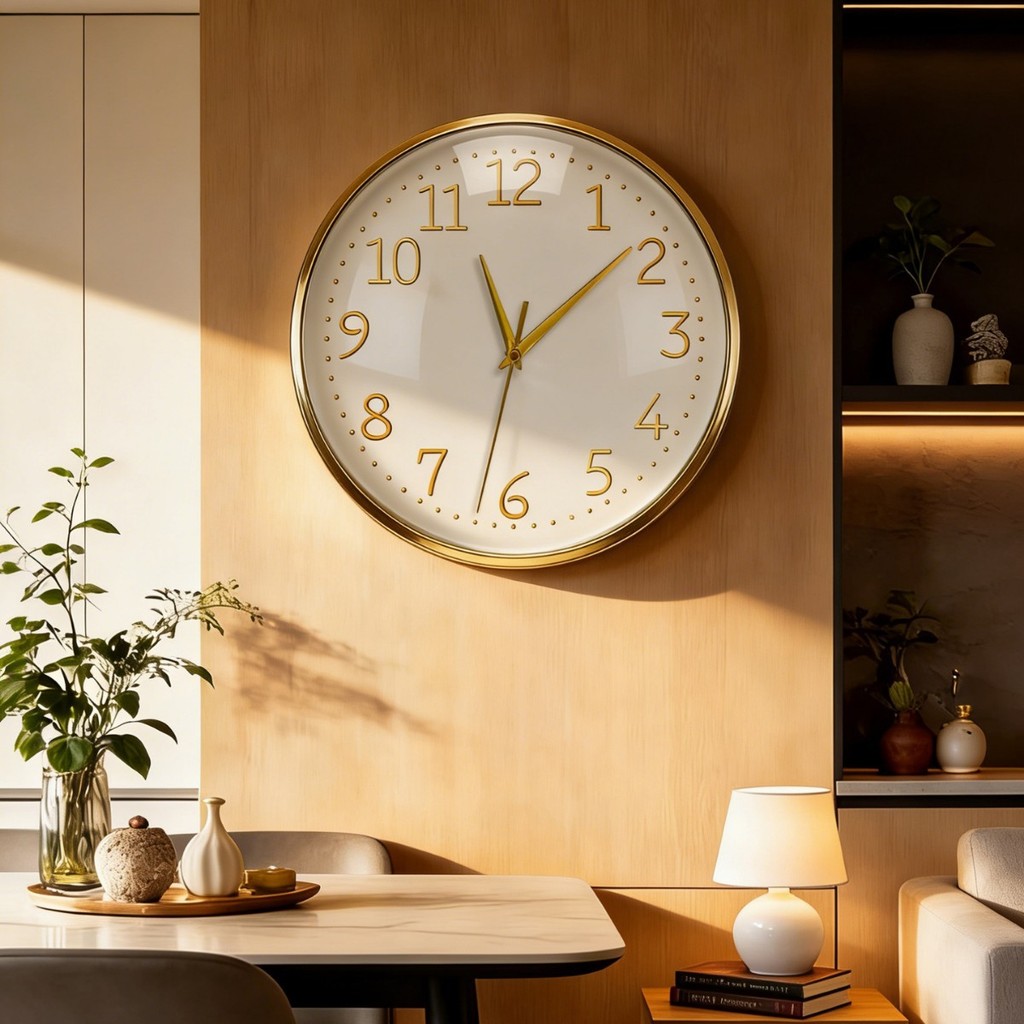 Moderno simples redondo relógio de parede sala de estar decoração relógio casa sala de jantar moda pendurado na parede r