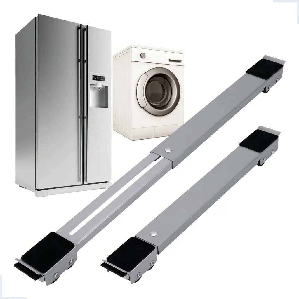 Suporte Base Rodinhas Ajustável P/ Geladeira Fogão Máquina Marca BOAS Suporte Base Rodinhas Ajustável P/ Geladeira Fogão