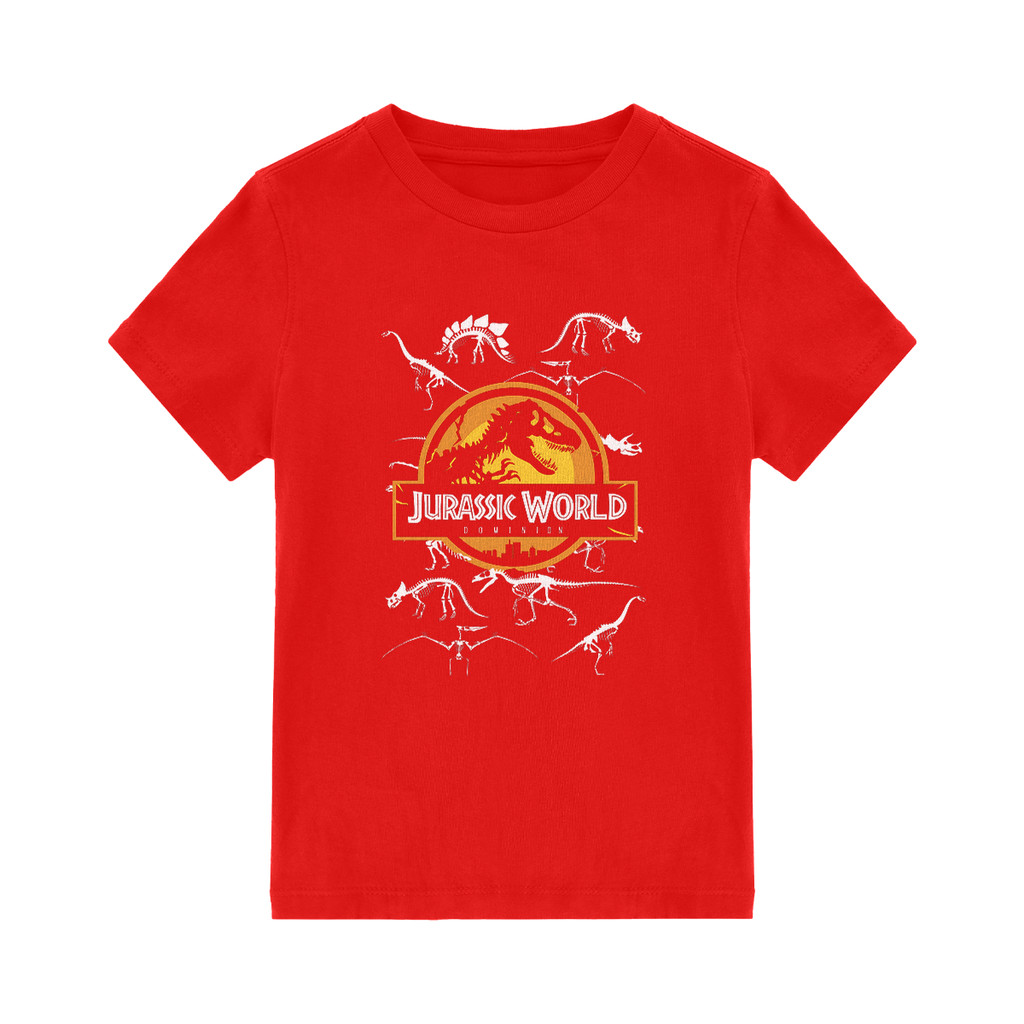 Camiseta Infantil Dinossauros Esqueletos