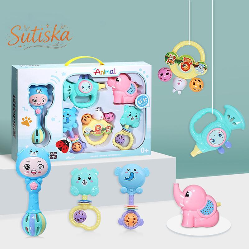 sutiska 1/7 Pçs Recém-Nascido Sensorial Mordedor Jogos De Desenvolvimento Do Bebê Chocalhos Brinquedos Educativos Brinqu