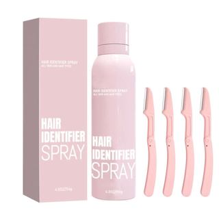 Spray identificador de pelos para depilação facial, spray para identificar pelos faciais, conjunto de spray hidratante e