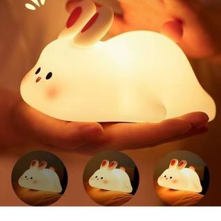 Luminária Coelhinho Led Branca Decoração Infantil Iluminação Suave Ambiente Aconchegante Presente Criativo