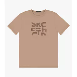 Camiseta Masculina em Meia Malha Diametro Marrom